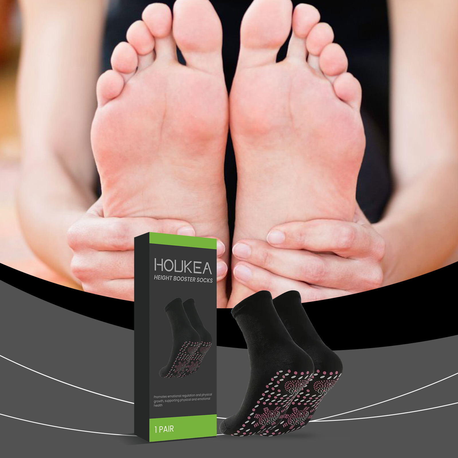 Sports Socks - Calcetines térmicos para pies, calcetines elásticos
