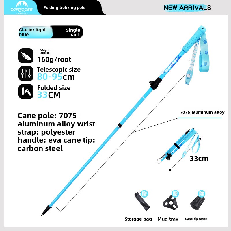 Bastón de Senderismo Plegable  - Trekking Pole Carbon reseña y precio